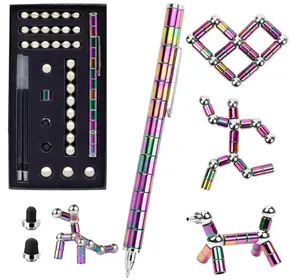 Magnetic Fidget Pen , Decompression Magnetic Pen，Cool Fidget Toys for Stress and Anxiety Relief，Novelty Christmas Stocking Stuffers Gadget Gifts  for Family and Friends and Office