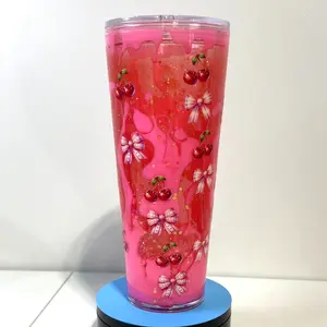 Acrylic 24oz Snow Globe Cup (Live)
