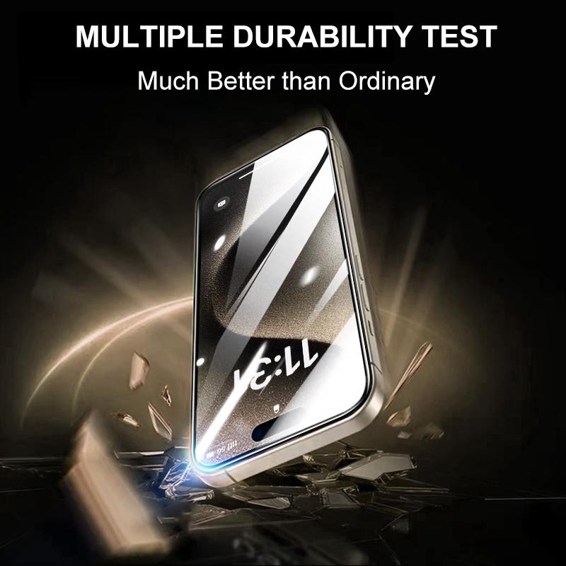 [2PCS] FUNCAT GLOBAL Screen Protector-Dust-free Applicator FOR iPhone 17/16/15/14/13/12 "On SALE for NEW APPLE" (Reusable Easy Installation) Headset Covered, Fully Protection, Fingerprint-proof, Electroplated Layer, Tempered glass