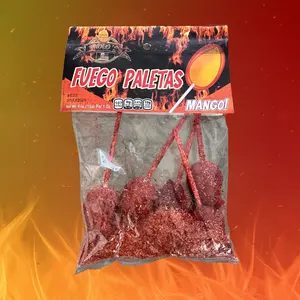 Tadeo's Paletas Fuego - MANGO Loli Pops with Spicy Chili Sweet Snack