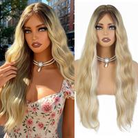 Mixed blonde with dark roots