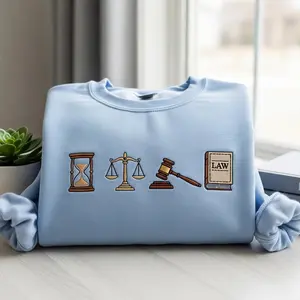 Born to Argue Embroidered Lawyer Sweatshirt, Funny Future Law Student Graduation Gift, Attorne Tee, Legal Career Crewneck Shirt for Her