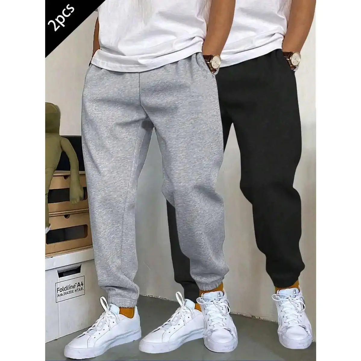 2PCS Boys/Teens Jogger Pants Sporty Trendy Casual Comfortable for Everyday Wear for Spring/Autumn Age8-16Y