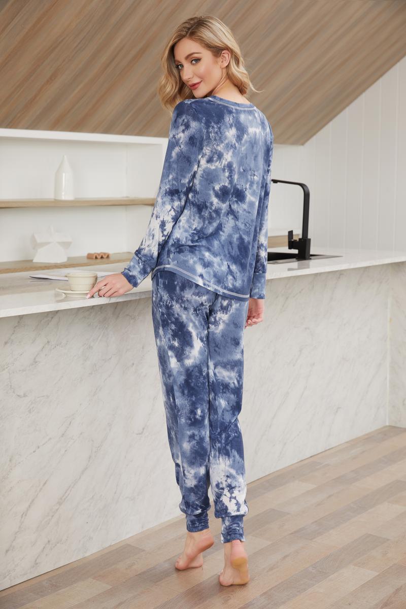 Ekouaer Women's Autumn Long Sleeve Sleepwear Soft 2-piece Casual Set, Long Sleeve with Drawstring Pants, Suitable for XS-3XL Ekouaer Women's Autumn Long Sleeve Sleepwear Soft 2-piece Casual Set, Long Sleeve with Drawstring Pants, Suitable for XS-3XL