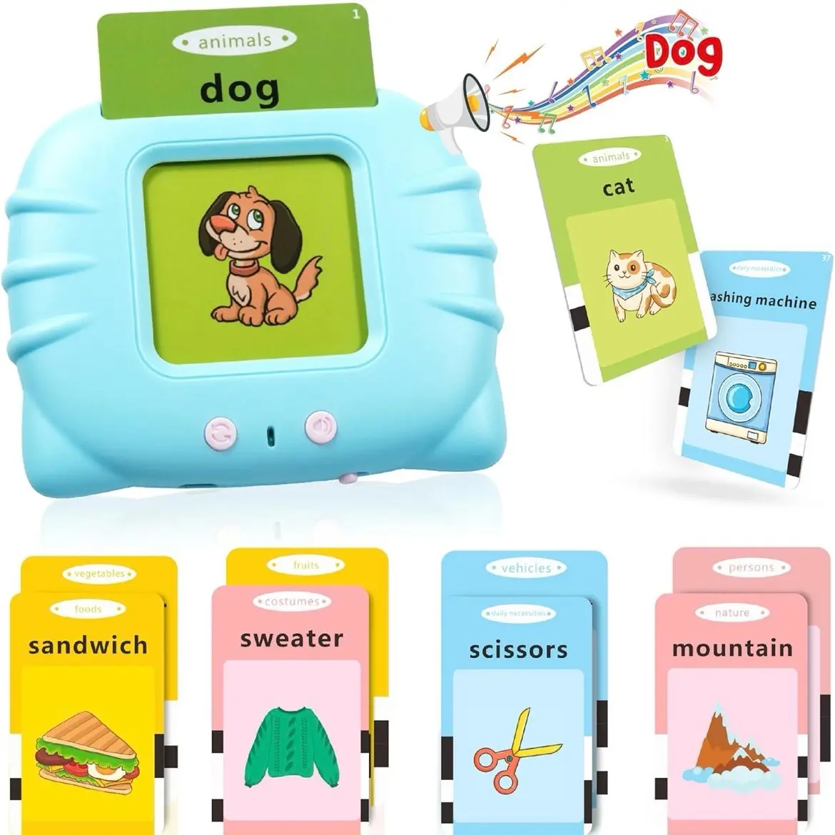 Talking Flash Cards with 224 Sight Words, Montessori Toys, Speech Therapy, Autism Sensory Toys, Learning Educational Gifts for Kids