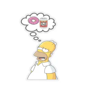 Homer Sticker, Duff Beer & Donut
