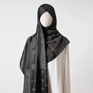 Latest Muslim Fashion Ladies Little Bear Hijab Tencel cotton Gauze scarf Elegance Sun Protection Shawl Decoration Wrap Headscarf