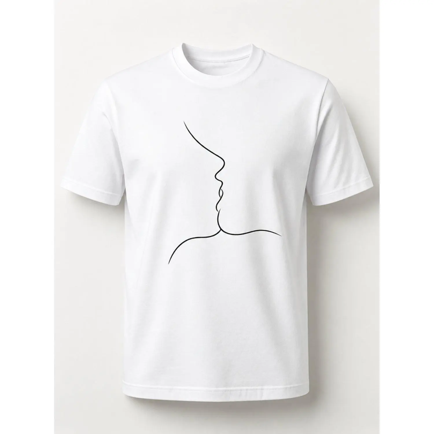 Minimalist Line Art T Shirt Aesthetic Graphic Tee Abstract Face Drawing Casual Streetwear Top Contemporary Artistic Apparel