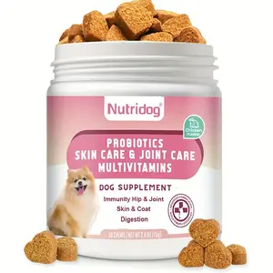 Nutridog Complete Multivitamin Chews for Dogs with Glucosamine and Chondroitin to Support Daily Health and Joint Strength