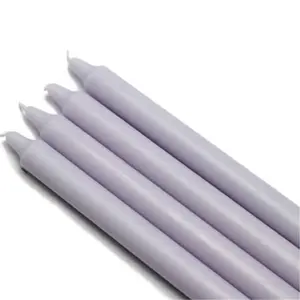 212 MAIN 10 in. Straight Taper Candles - 12 Handpoured Smokeless Long-Burning Unscented Wax Pieces, Lavender Decor, for Camping & Hiking Lights, Living Room Use