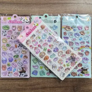 4Pcs Shiny Translucent Animal Stickers Pack For Journal Laptop DIY Decoration
