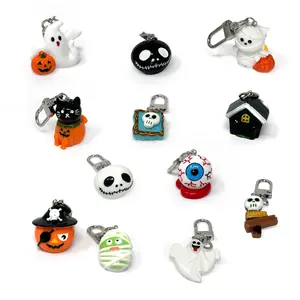 Halloween Key Chains & Bag Charms - Spooky Season Designs for Keys and bags with Bats, Ghosts, Black Cats, Mummys, jack Skeleton, skulls, pumpkins