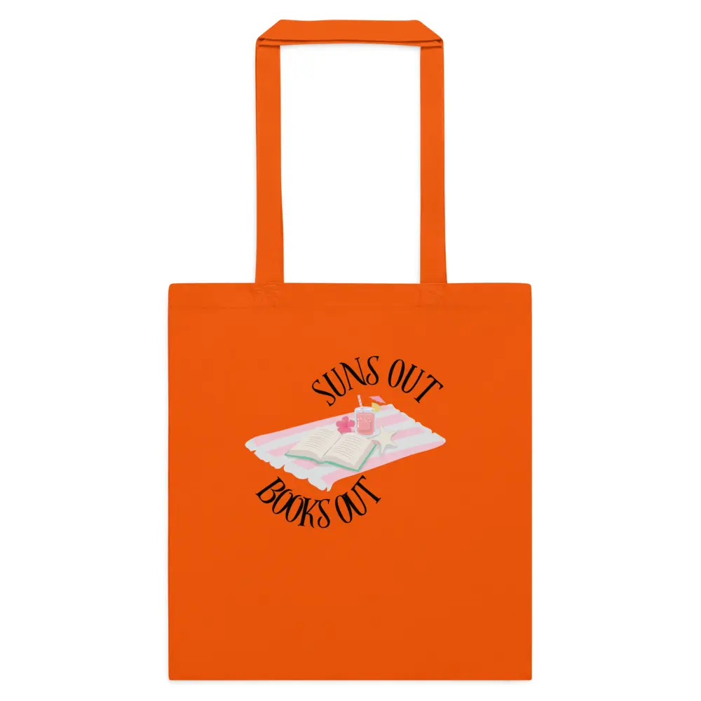 Suns Out, Books Out- Cotton color tote bag
