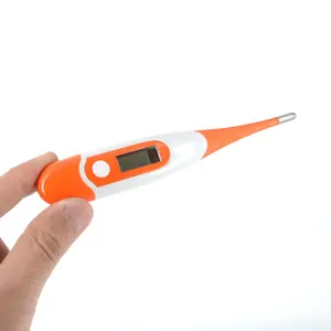 Medical Grade Digital Thermometer, Healthcare Oral-Rectal-Underarm Thermometer, Portable, Fever Line Indicator, Water Resistant, Rigid Tip, Probe Covers for Adults, Kids, Oral Thermometer