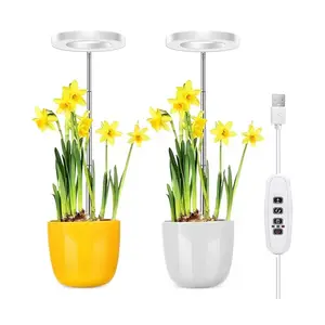 USB Rechargeable Plant Growth Light,Full Spectrum Plant Growth Lamp,for Indoor Plants,Seeds, Succulents, Small Gardens, Grow Lights