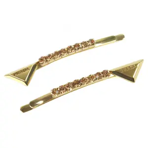 Pre-owned PRADA Stainless Small Leather Goods Hair Accessory