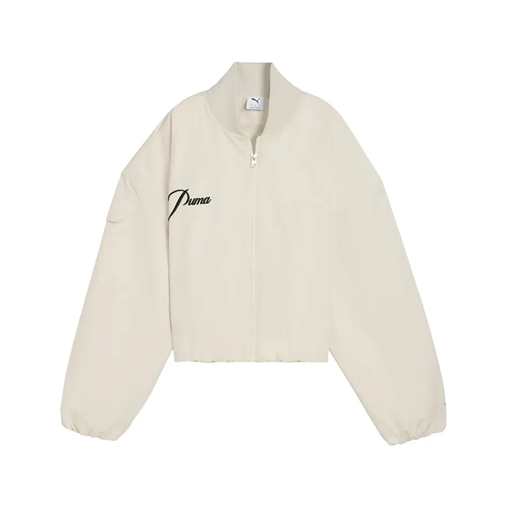PUMA Womens Stewie Timeless Bomber Jacket Athletic Outerwear Casual - Off White