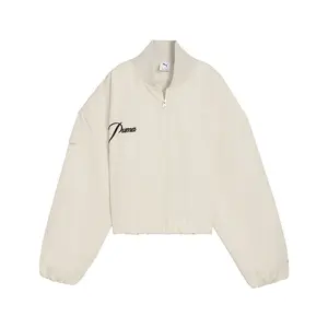 PUMA Womens Stewie Timeless Bomber Jacket Athletic Outerwear Casual - Off White
