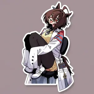 Agnes Tachyon Racing Anime Aesthetic Vinyl Sticker – Cute Waterproof Laptop & Water Bottle Decal, Kawaii Otaku Gift for Him & Her