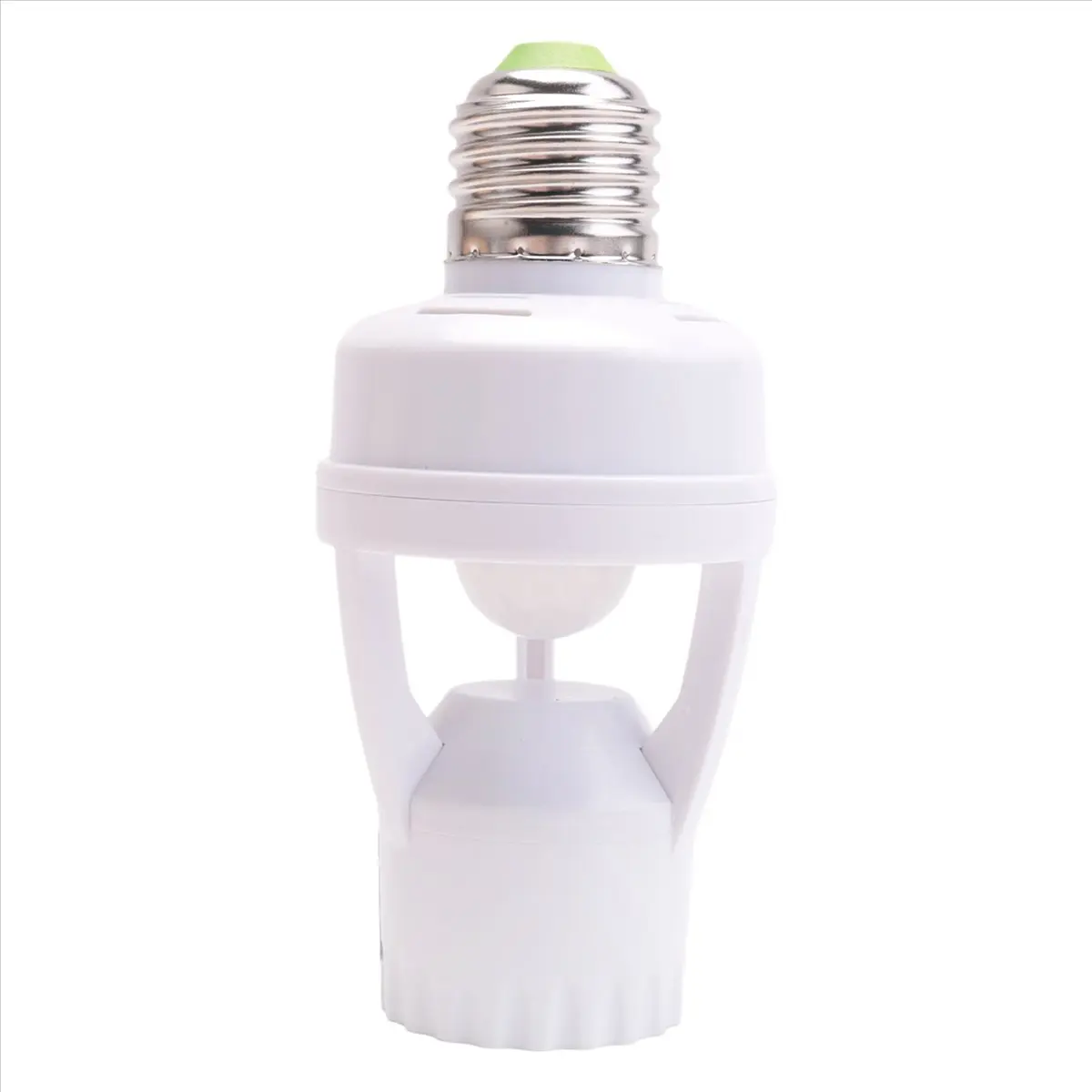 E27 PIR Infrared Human Motion Sensor Socket Switch Base Lamp Holder - 110~220V AC, 360-Degree Auto Sensing, 60W Max, Adjustable Time Delay, 115*53mm, Day and Night Smart Lighting for Bathroom Home Supplies
