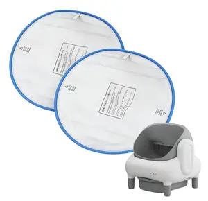 Self-Cleaning Waterproof Litter Box Liners, Replacement Liners for Self-Cleaning Litter Boxes, White with Blue Trim,  Leak-Proof Protection, 2 Pack(15x12 Inch) #Summervibes #petLovers