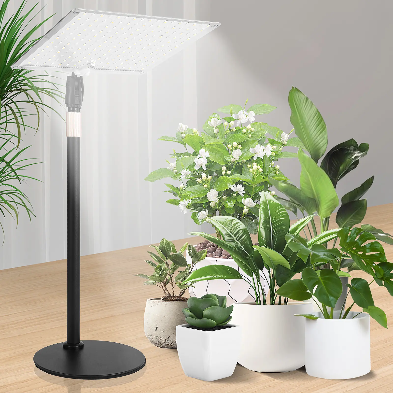 Grow Lights For Indoor Plants, Table Top Grow Light Full Spectrum, LED Bonsai Houseplant Growing Lamp With On/Off Switch, 11.81-23.62 Inch Height Timer3/9/12H White And Warm White