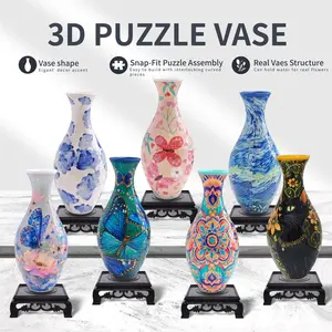 3D Puzzle Flower Vase – 160-Piece DIY Fun for Home & Office Decor Crafts Crafts