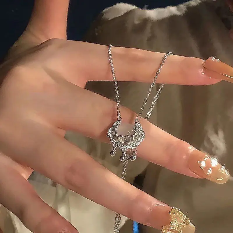 Ping An Lock Silver Ruyi Bell Moonlight