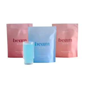 Beam Glow Women's Daily Superpowder for Hormone-Balance Support Vegan Caffeine-Free Trio/Duo Flavour Pack 30 or 45 Servings Dietary Supplement with Vitamin A Selenium Manganese & Bromelain Edible Collagen