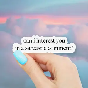 Can I Interest You In A Sarcastic Comment? Sticker - MacBook stickers | laptop stickers | waterbottle stickers | hydroflask stickers, Laptop Water Bottle Decal Sticker