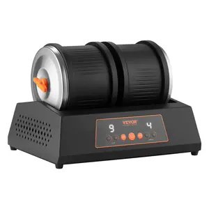 【Father's Day】VEVOR Rock Tumbler Kit, 8 lbs Rock Polishing Kit, 4 Speed Settings 9-Day Polishing Timer Stone Polishing Kit, Double Barrel Rock Polisher with Adapter, Rock Polisher for Adults and Kids