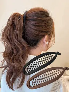 2pcs fish-shaped design banana hair clips, simple and casual hair accessories for women and girls, minimalist headwear suitable for thick hair, Unique Fish Shape, Minimalist Aesthetic