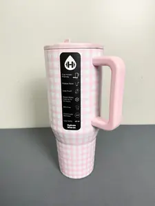 HydroJug Tumbler Pink Gingham HOT TREND Limited Edition – Insulated Reusable Water Bottle