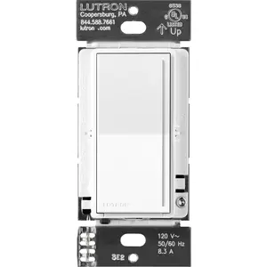 Lutron Sunnata Companion Dimmer Switch, Multi-Location Dimming, Only For Use With Sunnata PRO LED+ Touch Dimmer (ST-PRO-N), ST-RD-BW, Brilliant White