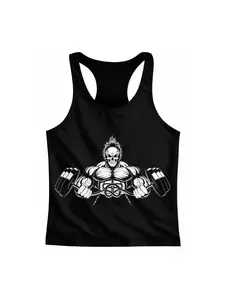 Gym Tank Top for Men | Skull Bodybuilding Graphic Workout Shirt | Quick Dry Racerback Fitness Tank | Muscle Training Athletic Sleeveless Top for Gym, Running, Sports