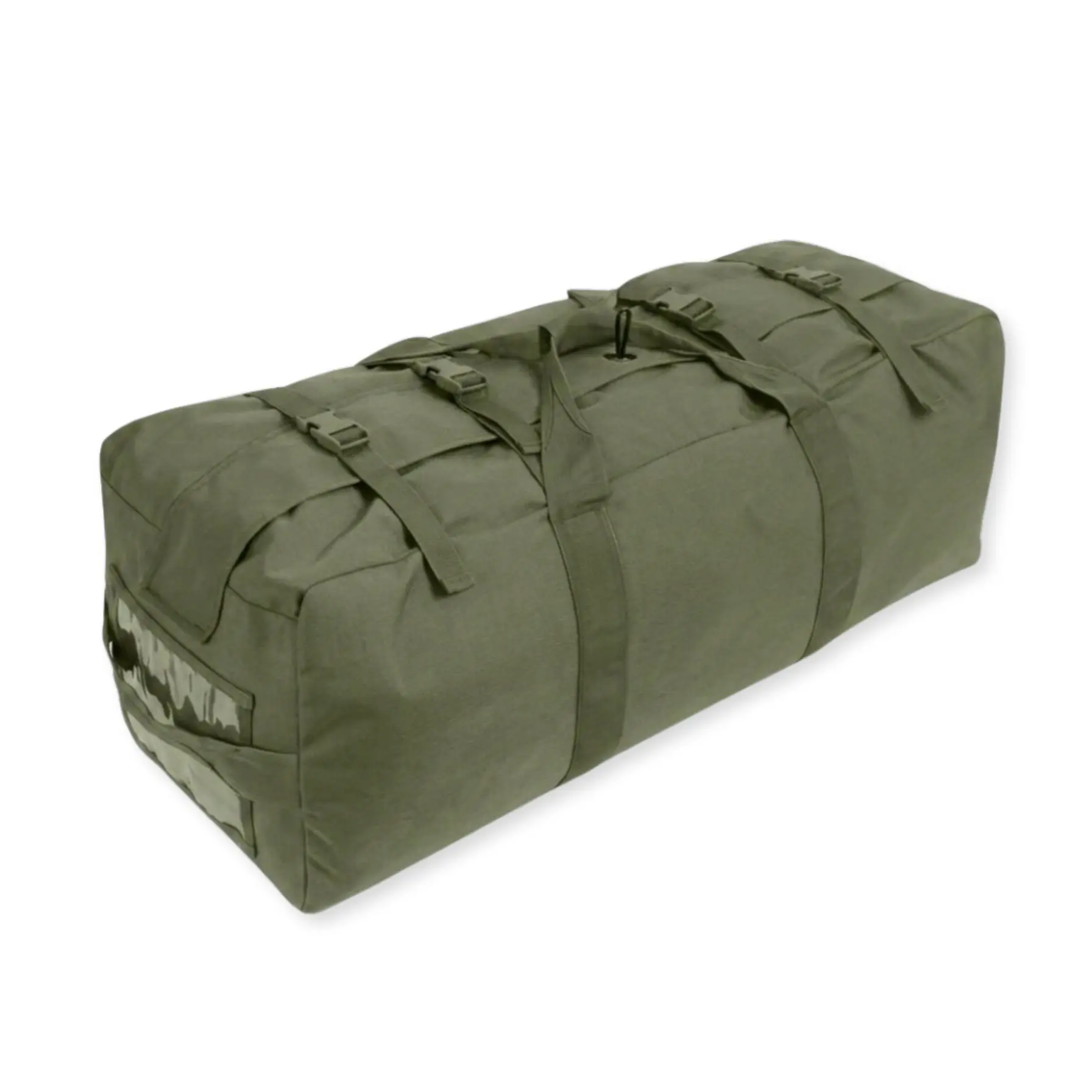 GI Transport Duffel Bag— Used, Heavy-Duty Nylon, Self-Mending Zipper, Adjustable Straps, Secure Buckles, US Military Issued, 32"x12"x12"