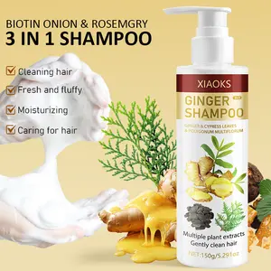 ROZINO Ginger Shampoo for Hair Growth Scalp Smoothing & Thinning Regrowth Formula for Women Men 150g Moisturizing & Caring Hair Care Routine