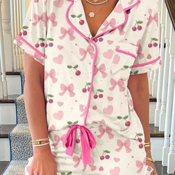 Cherry lounge set . True to size with nice comfortable stretch .