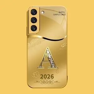 Suitable for [Galaxy S22 5g] high-end phone case🤩，choose from 26 letters of the English alphabet, each with an exquisite auspicious cloud pattern to bring you good luck YM99