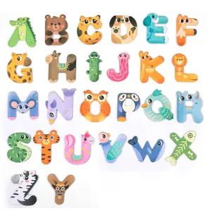 Animal Pattern Uppercase Refrigerator Fridge Sticker, DIY Fridge Magnet, 26pcs/set Preschool Educational Toy, Spelling Game Gifts for Boys & Girls