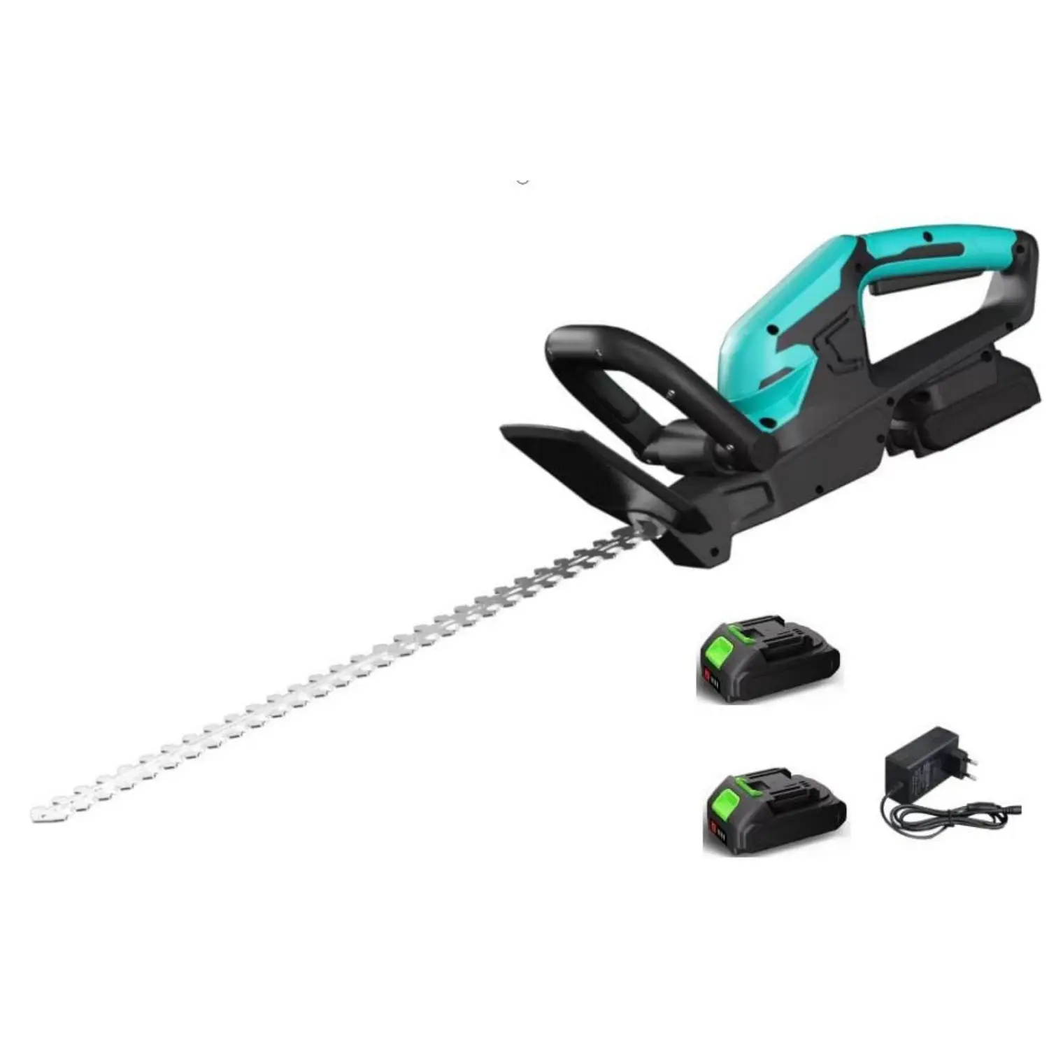 22 Inch Cordless Hedge Trimmer with Brushless Motor - Dual Action Blades, 20V Lithium Ion Battery, Lightweight Design, Safety Lock, and Anti Rust Steel Blade