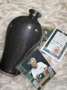 [Patridge Feather Large Vase from Master Chen DaPeng]Masterpiece Handmade Tea Cup