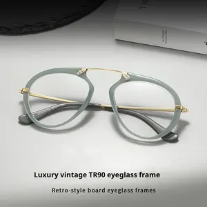 Lightweight Vintage Mint Green and Golden Non-Prescription Glasses, Cyberpunk Style Eyewear for Daily Use or Special Occasions, with Case Included, High-Quality Accessories, Non-Degree Optical Frame glass sunglass unisex trendy punk sunglasses sun glass