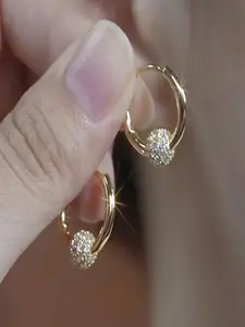 Minimalist Temperament Hoop Earrings, Fashionable Earrings for Women, Trendy All-match & Exquisite Jewelry for Birthday Gift