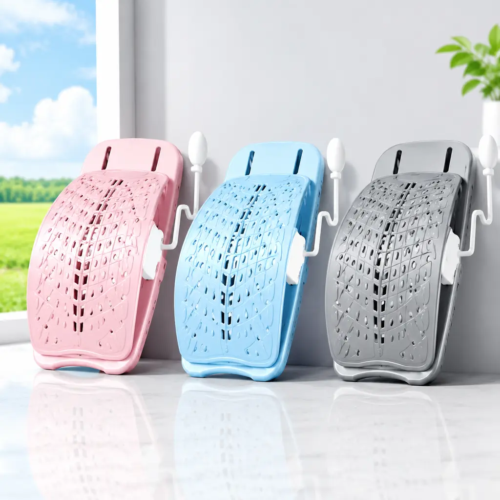 Adjustable Lumbar Back Stretcher, Hand Crank Spinal Decompression Traction Device, Lower Back Pain Relief, Acupressure Massage Back Cracker, Portable Lumbar Support for Home & Office