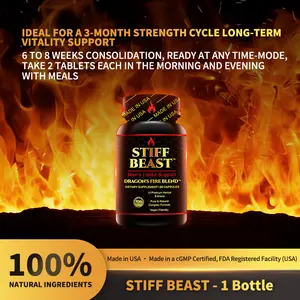 STIFF BEAST Nutritional Energy Supplement with 13Premium Herbal Extracts Black Maca Capsules