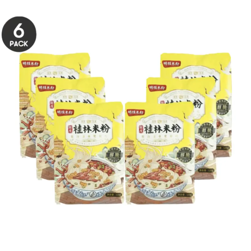 （1 pack of 6 pcs）Minggui Rice noodles Pot Barbecued Foam Guilin rice noodle Guangxi Specialty Instant Rice Noodles Marinated with Hot and Sour Noodles Food Pansit