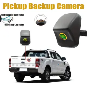Rear View Camera Suitable for TOYOTA Hilux, for GMC, for Ford F150/250/350, And for RAM Pickup, Featuring an Upside-Down Mount, a 170° Fisheye Lens, CCD Night Vision, Adjustable Guidelines, And Operates on Low Voltage (Below 36V) Car Accessory
