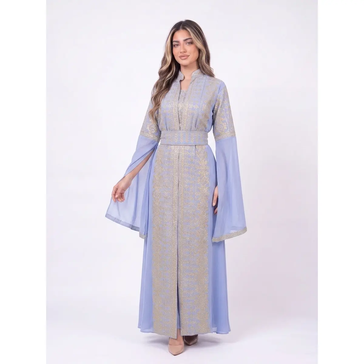 Joell Jalabiya Set    - Women's Embrodiered Traditional Jalabiya, Dress, Abaya, Modestwear, Perfect for Eid, Ramadan, Gifts for Her