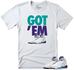 Unisex T-shirt to match Jordan 5 Retro Alternate Grape - GOT'EM. 100% Cotton for Casual Wear. Comfortable Summer Unisex T-Shirt to match Jordan Sneaker. Streetwear Style. urban outfitters